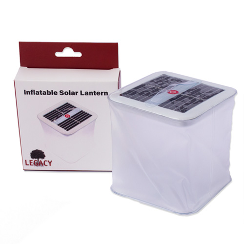 Inflatable Solar-powered White LED Lantern